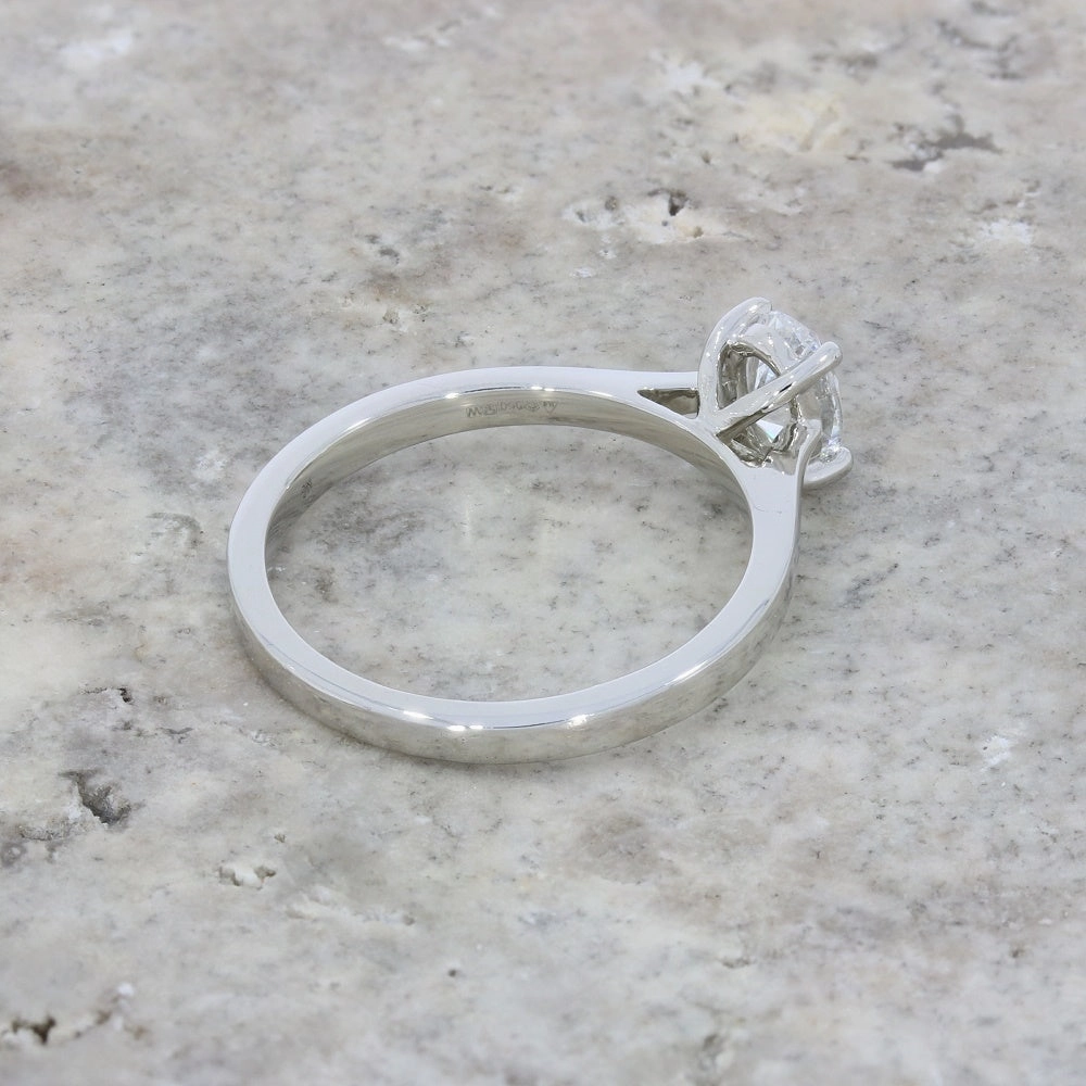 Pre Owned Platinum 0.75cts Lab Grown Oval Diamond Solitaire Ring