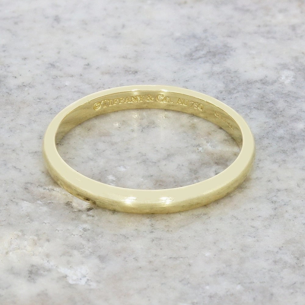 Pre Owned Tiffany and Co 18ct Yellow Gold Diamond Solitaire Ring Set