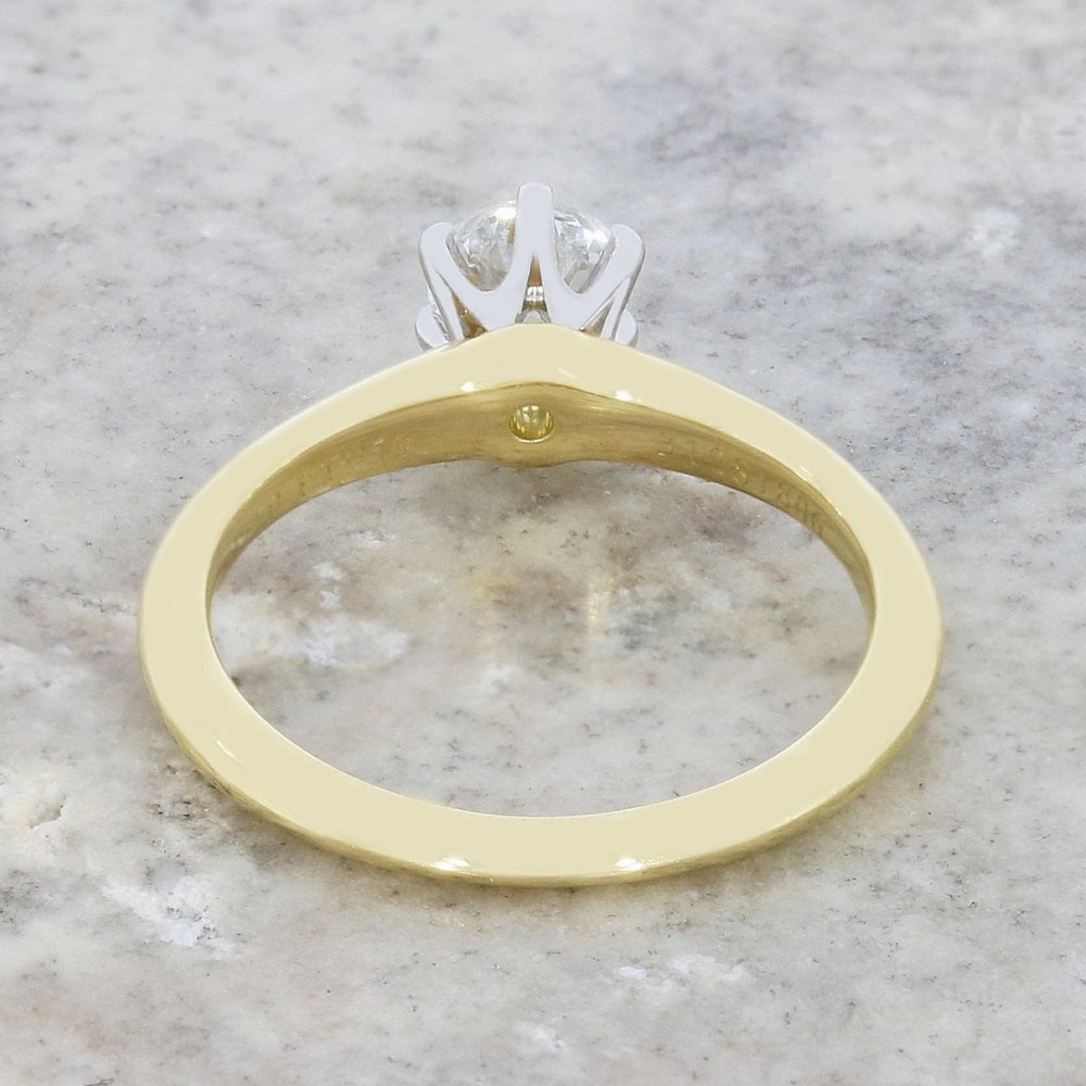 Pre Owned Tiffany and Co 18ct Yellow Gold Diamond Solitaire Ring Set