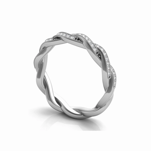S Kashi & Sons Braided Wedding Band EN7213-BWG