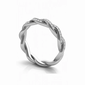 S Kashi & Sons Braided Wedding Band EN7213-BWG