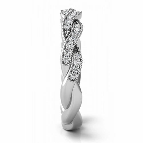 S Kashi & Sons Braided Wedding Band EN7213-BWG