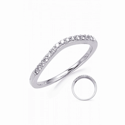 S Kashi & Sons Curved Wedding Band D3923-BWG