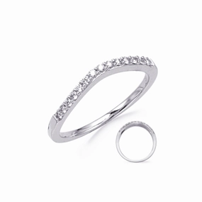 S Kashi & Sons Curved Wedding Band D3923-BWG