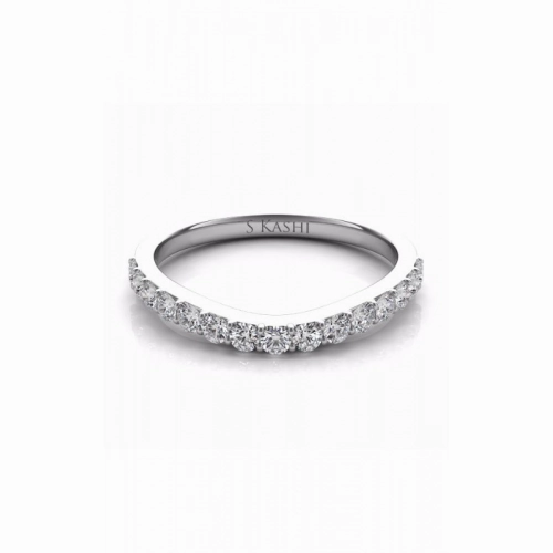 S Kashi & Sons Curved Wedding Band EN6999-BWG
