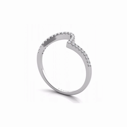 S Kashi & Sons Curved Wedding Band EN7274-BWG