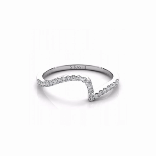 S Kashi & Sons Curved Wedding Band EN7274-BWG