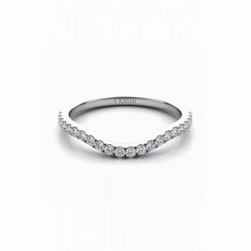 S Kashi & Sons Curved Wedding Band EN7303-BWG