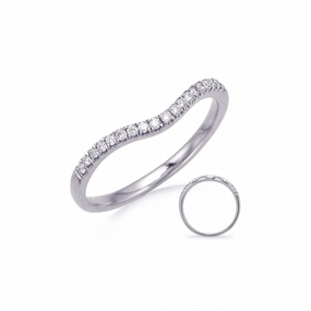 S Kashi & Sons Curved Wedding Band EN7634-BWG