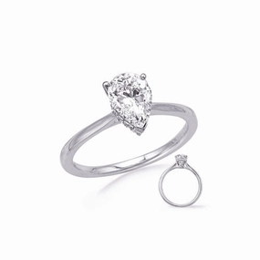 S Kashi & Sons Halo - Hidden Engagement Ring EN8389-10X7PSWG