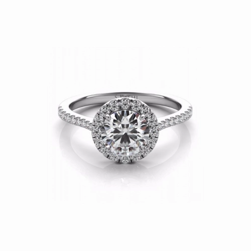 S Kashi & Sons Halo - Round Engagement Ring EN7370-50WG