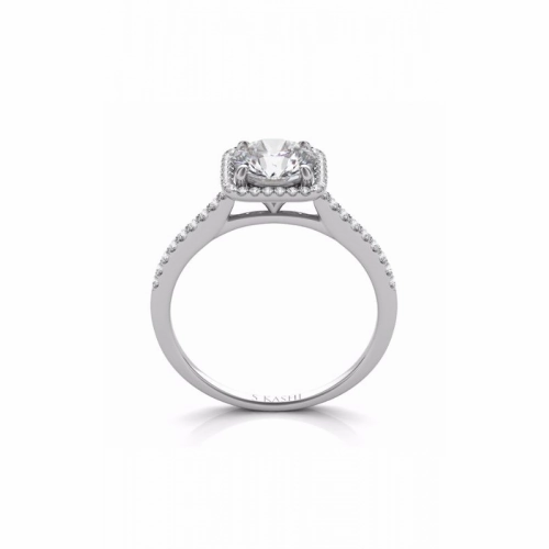 S Kashi & Sons Halo Engagement Ring EN7330-1WG
