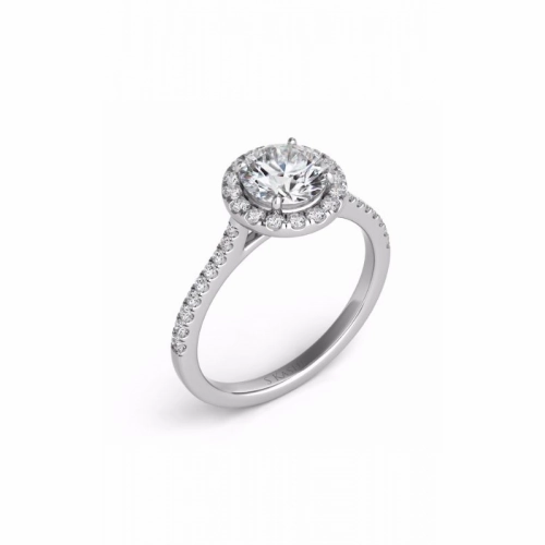 S Kashi & Sons Halo Engagement Ring EN7370-30WG