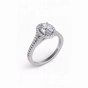 S Kashi & Sons Halo Engagement Ring EN7555-8X6MWG