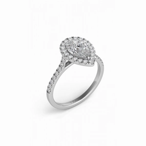 S Kashi & Sons Halo Engagement Ring EN7569-10X7MWG