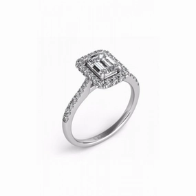 S Kashi & Sons Halo Engagement Ring EN7597-8X6MWG