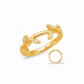 S Kashi & Sons Leaf Wedding Band EN7818-B50YG
