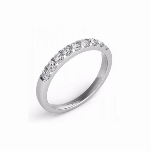 S Kashi & Sons Prong Set Wedding Band EN6637-BWG