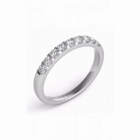 S Kashi & Sons Prong Set Wedding Band EN6637-BWG