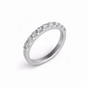 S Kashi & Sons Prong Set Wedding Band EN7164-BWG