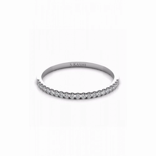 S Kashi & Sons Prong Set Wedding Band EN7330-BWG