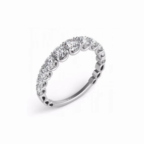 S Kashi & Sons Prong Set Wedding Band EN7463-BWG
