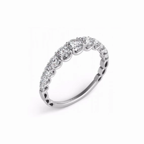 S Kashi & Sons Prong Set Wedding Band EN7583-BWG