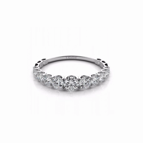 S Kashi & Sons Prong Set Wedding Band EN7583-BWG