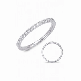 S Kashi & Sons Prong Set Wedding Band EN7597-BWG