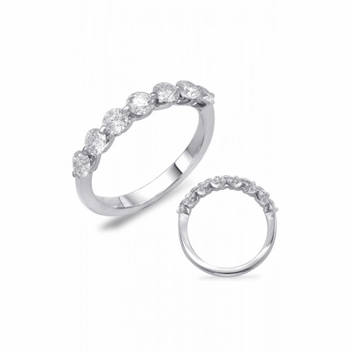 S Kashi & Sons Prong Set Wedding Band EN7611-BWG