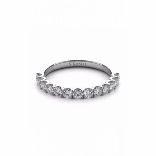 S Kashi & Sons Prong Set Wedding Band EN7637-BWG