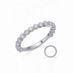 S Kashi & Sons Prong Set Wedding Band EN8095-BWG