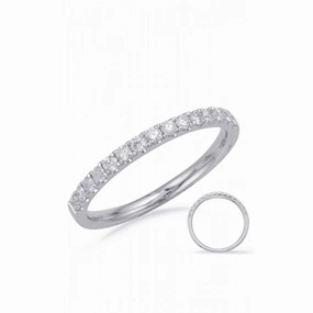 S Kashi & Sons Prong Set Wedding Band EN8201-BWG