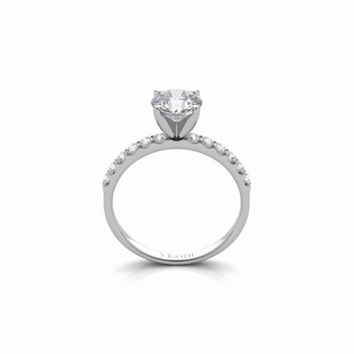 S Kashi & Sons Side Stone - Prong Set Engagement Ring EN6593WG
