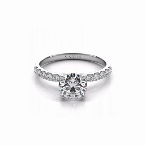 S Kashi & Sons Side Stone - Prong Set Engagement Ring EN6593WG