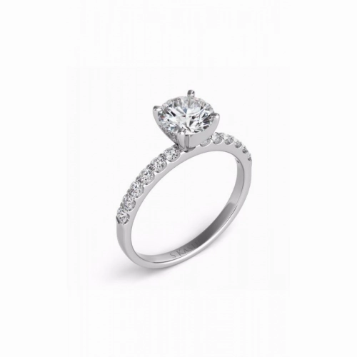 S Kashi & Sons Side Stone - Prong Set Engagement Ring EN6593WG