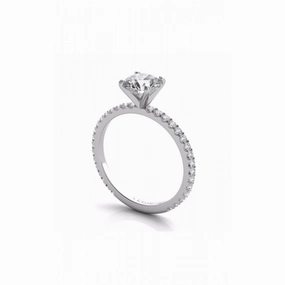 S Kashi & Sons Side Stone - Prong Set Engagement Ring EN7285WG