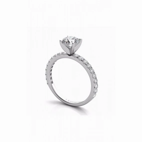 S Kashi & Sons Side Stone - Prong Set Engagement Ring EN7581WG