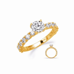 S Kashi & Sons Side Stone - Prong Set Engagement Ring EN8328YG