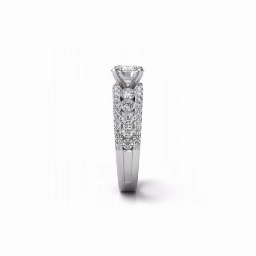 S Kashi & Sons Side Stone Engagement Ring EN7008WG
