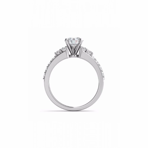 S Kashi & Sons Side Stone Engagement Ring EN7154WG