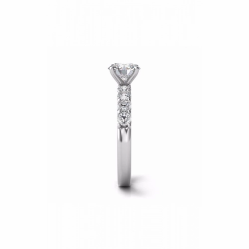S Kashi & Sons Side Stone Engagement Ring EN7164WG