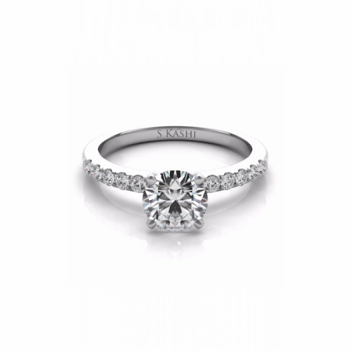 S Kashi & Sons Side Stone Engagement Ring EN7195WG