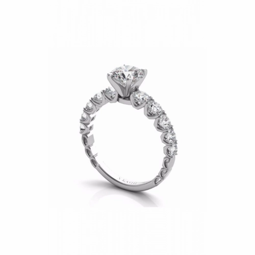 S Kashi & Sons Side Stone Engagement Ring EN7463WG