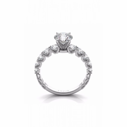 S Kashi & Sons Side Stone Engagement Ring EN7463WG