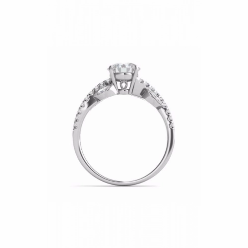S Kashi & Sons Side Stone Engagement Ring EN7522-1WG