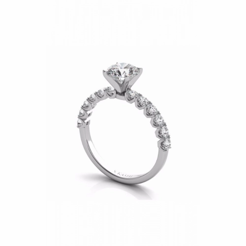 S Kashi & Sons Side Stone Engagement Ring EN7637WG