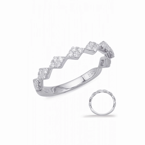 S Kashi & Sons Stackables Wedding Band EN8025-BWG