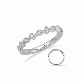S Kashi & Sons Stackables Wedding Band EN8057-BWG