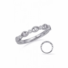 S Kashi & Sons Stackables Wedding Band EN8133-BWG